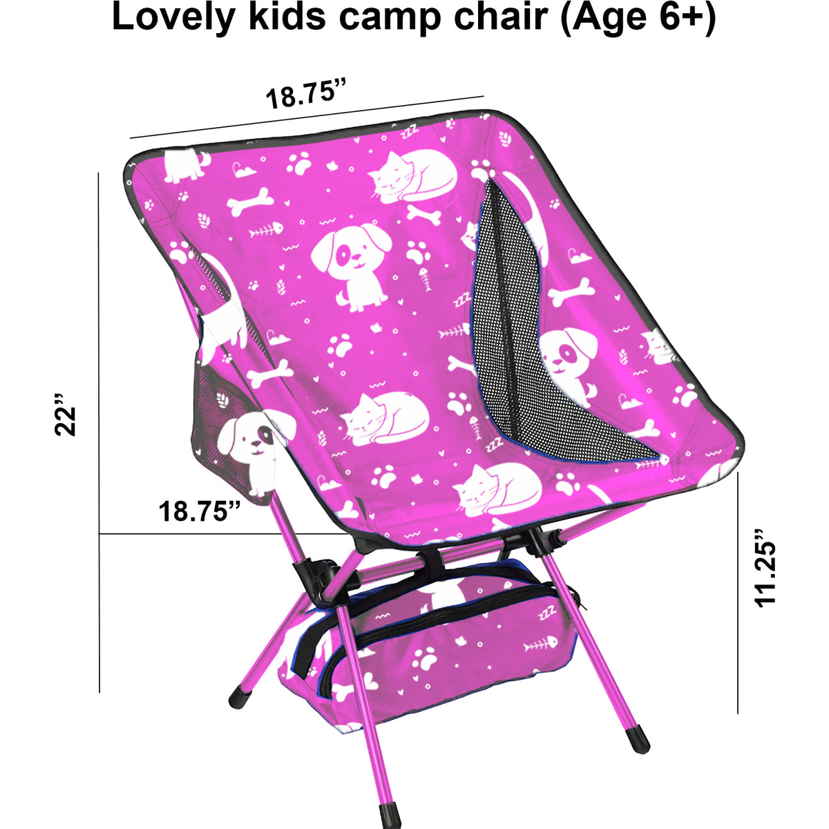 Best friends theme camping chair kids size (6+)