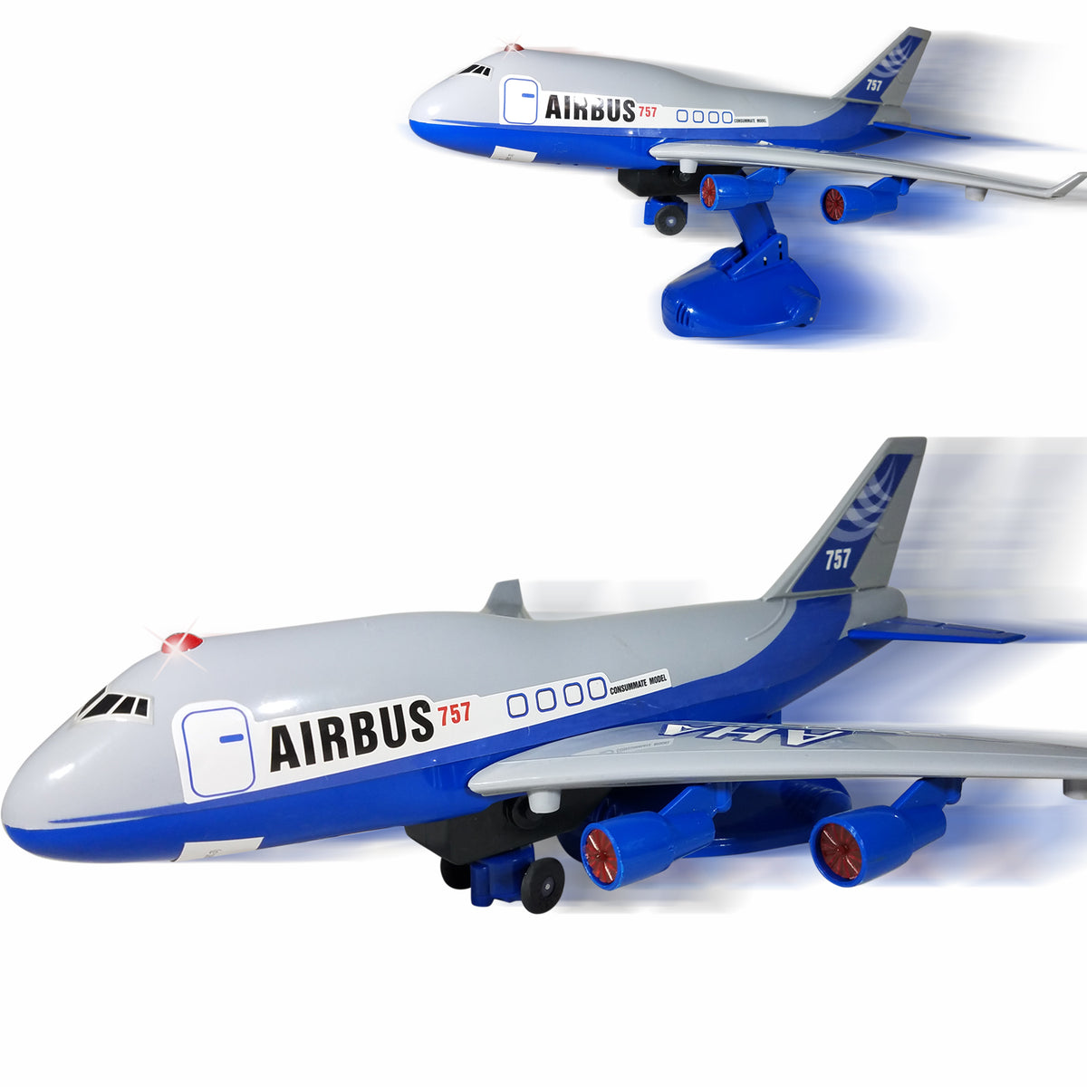 Dual Modes Airbus Model Toy Airplane Realistic Sounds – Kidz