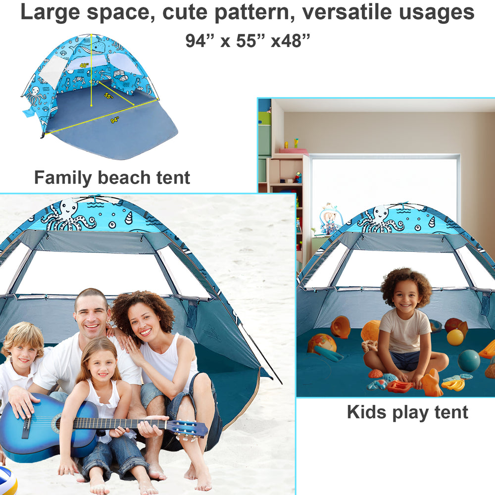 Ocean World Theme Beach Baby Tent Large Beach Tent for Baby Beach an Kidz Adventure