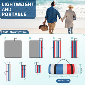 
                  
                    79"x 79" 5-Layer XXL Waterproof Outdoor Blanket - Red Stripe - Kidz-Adventure.com
                  
                