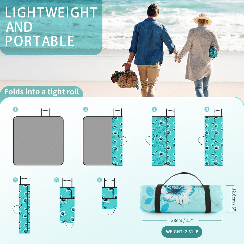 
                  
                    79" x 79" 5-Layer XXLarge Waterproof Outdoor Blanket - Teal
                  
                
