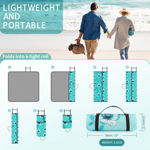 
                  
                    79" x 79" 5-Layer XXLarge Waterproof Outdoor Blanket - Teal
                  
                