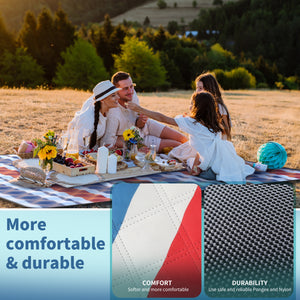 
                  
                    79"x 79" 5-Layer XXL Waterproof Outdoor Blanket - Red Stripe - Kidz-Adventure.com
                  
                
