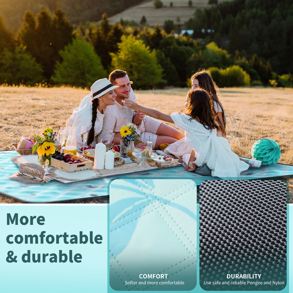 
                  
                    79" x 79" 5-Layer XXLarge Waterproof Outdoor Blanket - Teal
                  
                