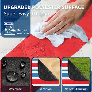 
                  
                    79"x 79" 5-Layer XXL Waterproof Outdoor Blanket - Red Stripe - Kidz-Adventure.com
                  
                