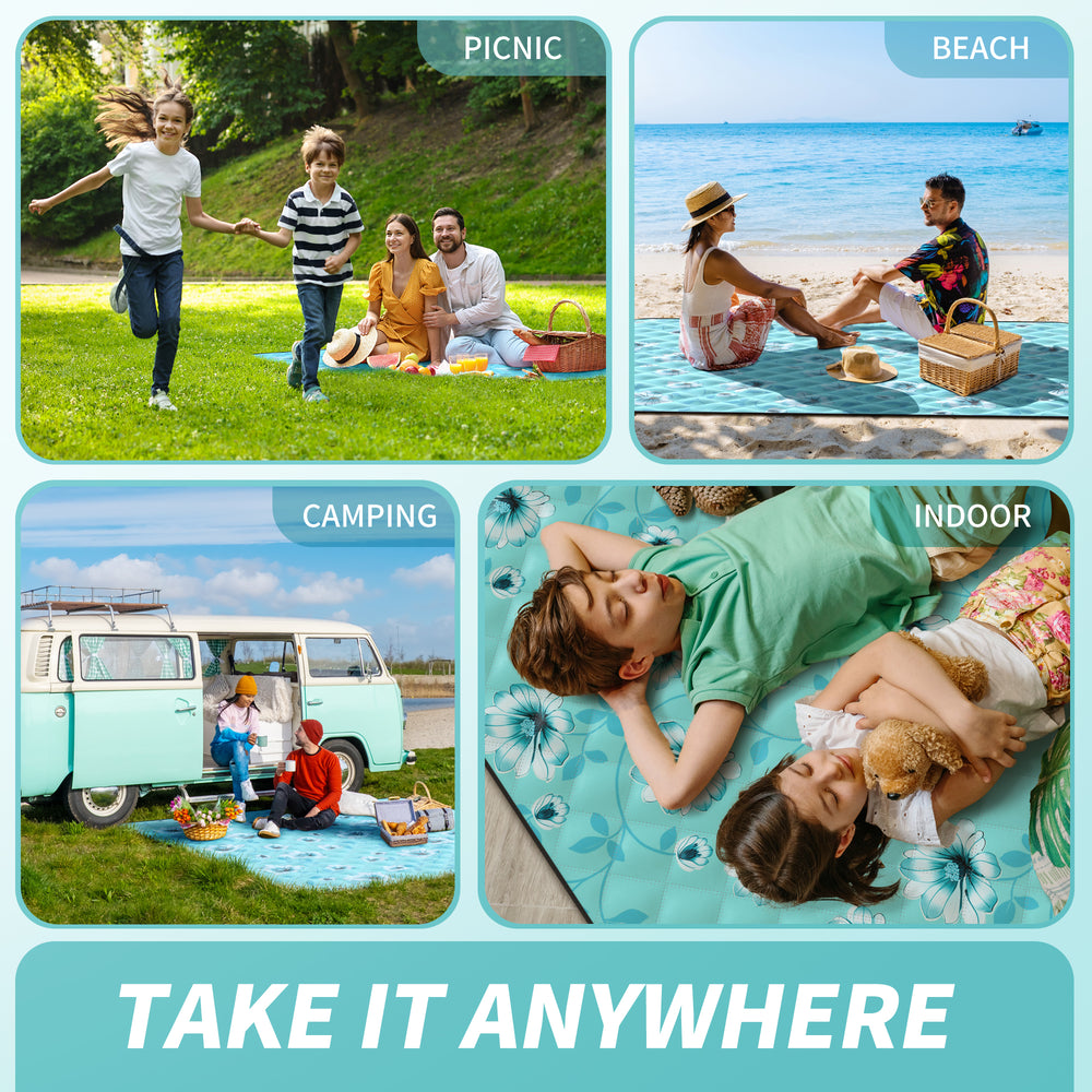 
                  
                    79" x 79" 5-Layer XXLarge Waterproof Outdoor Blanket - Teal
                  
                