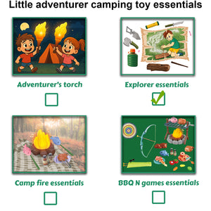 
                  
                    Kids camping toys essentials - toy friction fire starting and explorer kit
                  
                
