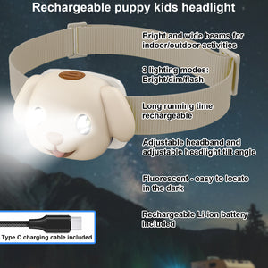 
                  
                    Puppy LED Kids Lantern and Rechargeable Kids Headlamp Set - Beige
                  
                