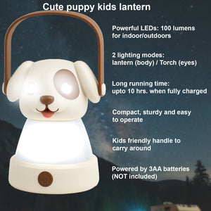 
                  
                    Puppy LED Kids Lantern and Rechargeable Kids Headlamp Set - Beige
                  
                