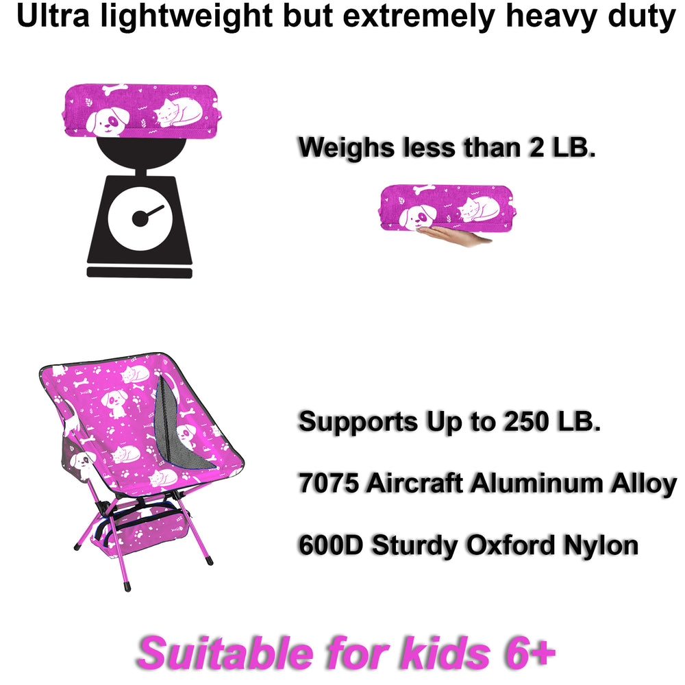 
                  
                    Kids Camping Chair | Ultra Compact, Lightweight and Heavy Duty for Camping, Beach, and Lawn - Pink Best Friends Theme (6+) - Kidz-Adventure.com
                  
                