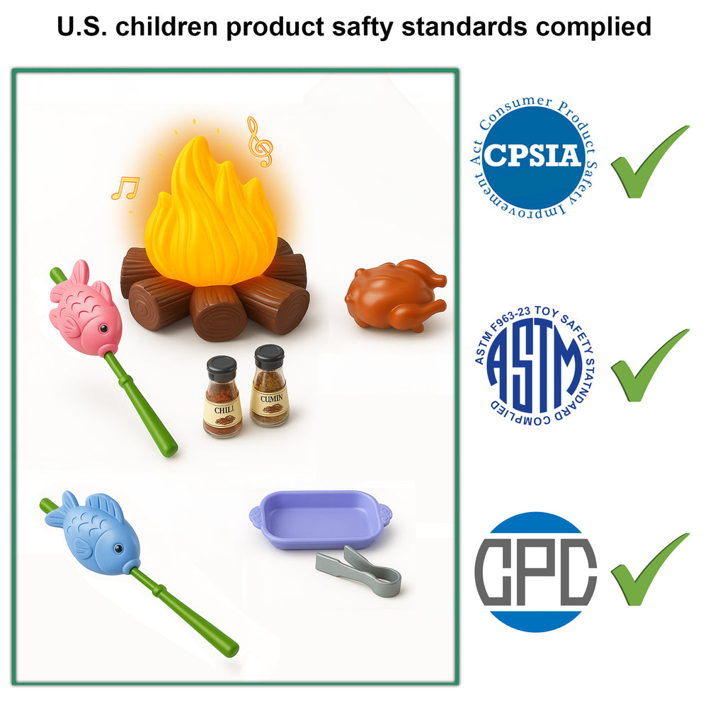 
                  
                    Kids camping toys essentials - campfire and grill set
                  
                
