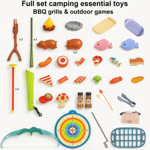 
                  
                    Kids camping toys essentials - campfire, BBQ grill set and arrow/bow game set
                  
                