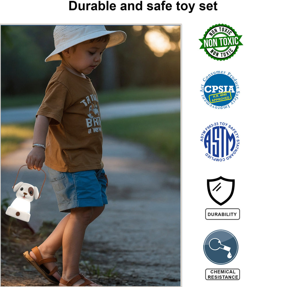 
                  
                    Puppy LED Kids Lantern and Rechargeable Kids Headlamp Set - Beige
                  
                