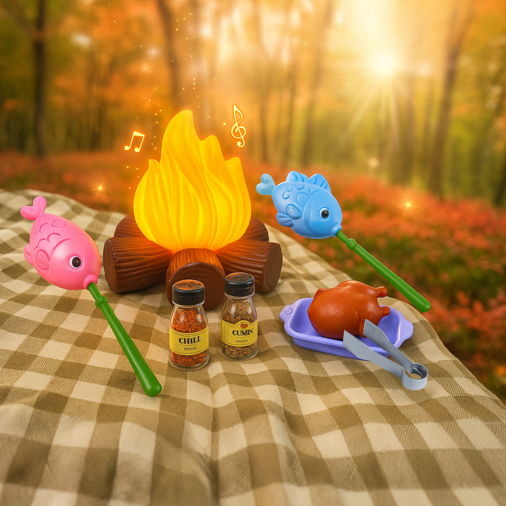 
                  
                    Kids camping toys essentials - campfire and grill set
                  
                