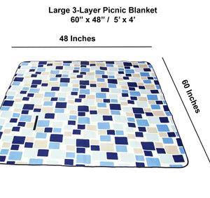 
                  
                    60" x 48" 3-layer waterproof outdoor blanket/picnic blanket - magic blue
                  
                