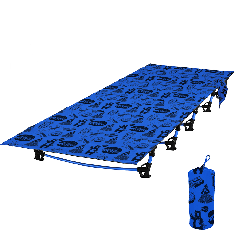 Adventure Theme Kids Camping Cot Lightweight and Compact Kidz